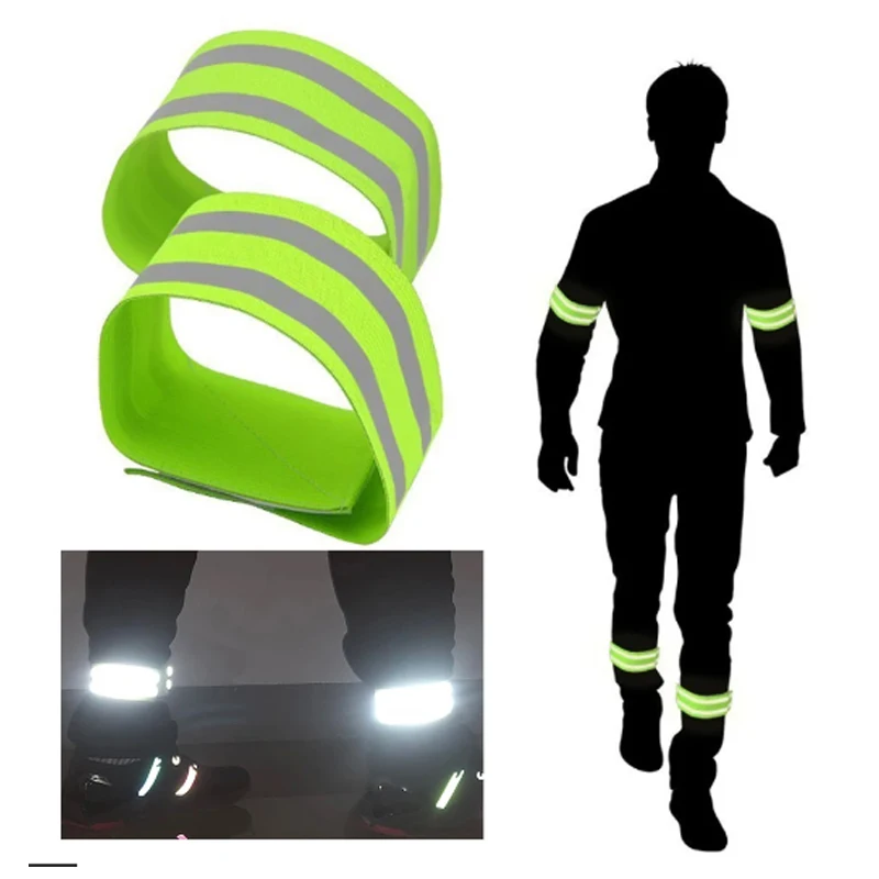 Reflective Bands For Wrist Arm Ankle Leg High Visibility Reflect Straps For Night Walking Cycling Running Safety Reflector Tape