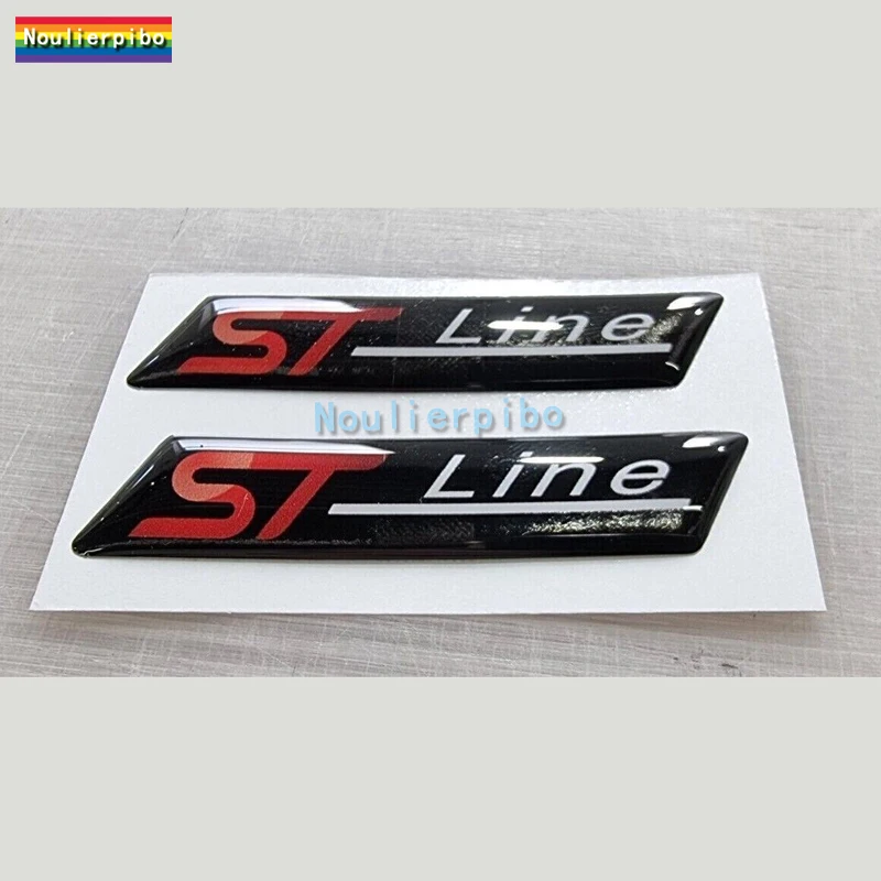 3D Car Sticker ST LINE Focus Carnival Badge Epoxy Sticker Logo Dome Car Decal Vinyl Decal for Car Bumper Window Motorcycle