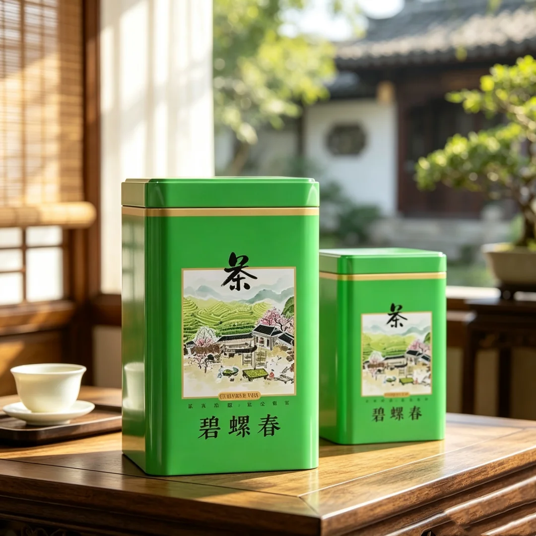 Fei Lan Gu Dragon Well Tea Leaves Canister f Pou een Tea Emp Iron Box Lake Dragon Well High Mountain Ming Gift Box