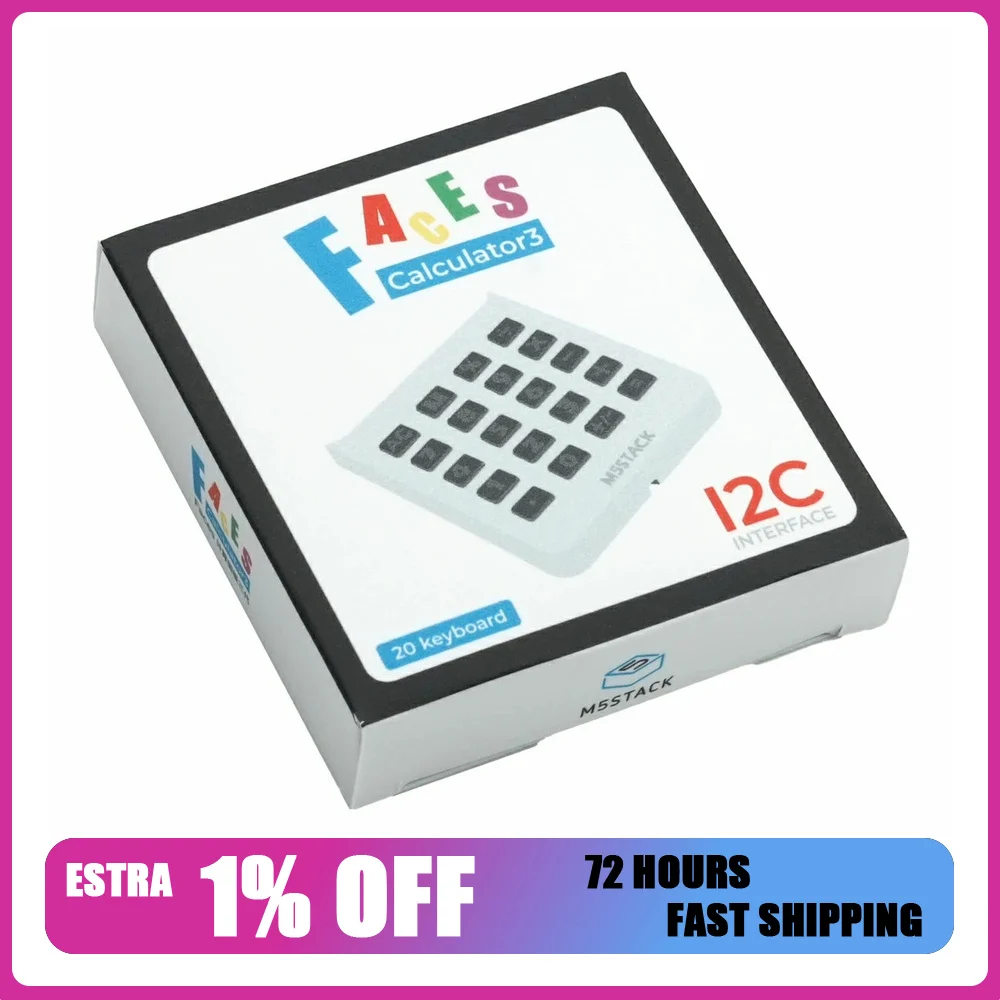 M5Stack Faces Calculator Panel V3.0 I2C 20-Key Keypad Input Expansion Module for Faces Bottom DIY Development