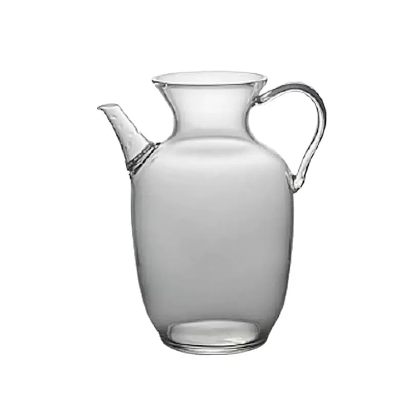 تقليد أغنية إبريق شاي زجاجي شفاف تخمير إبريق الشاي الأخضر طقم شاي شاي صغير غلاية باردة صانع الشاي أداة المنزلية وعاء واحد