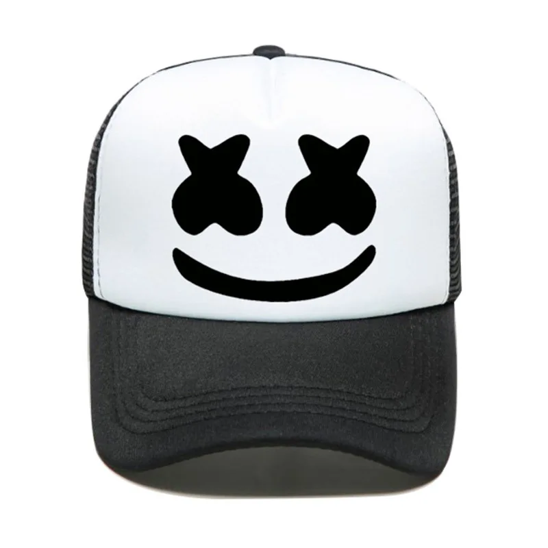 DJ Marshmello Baseball Cap Running Outing Riding Funny Party Concert Cos Marshmallow Baseball Caps Dj Hip-hop Hat