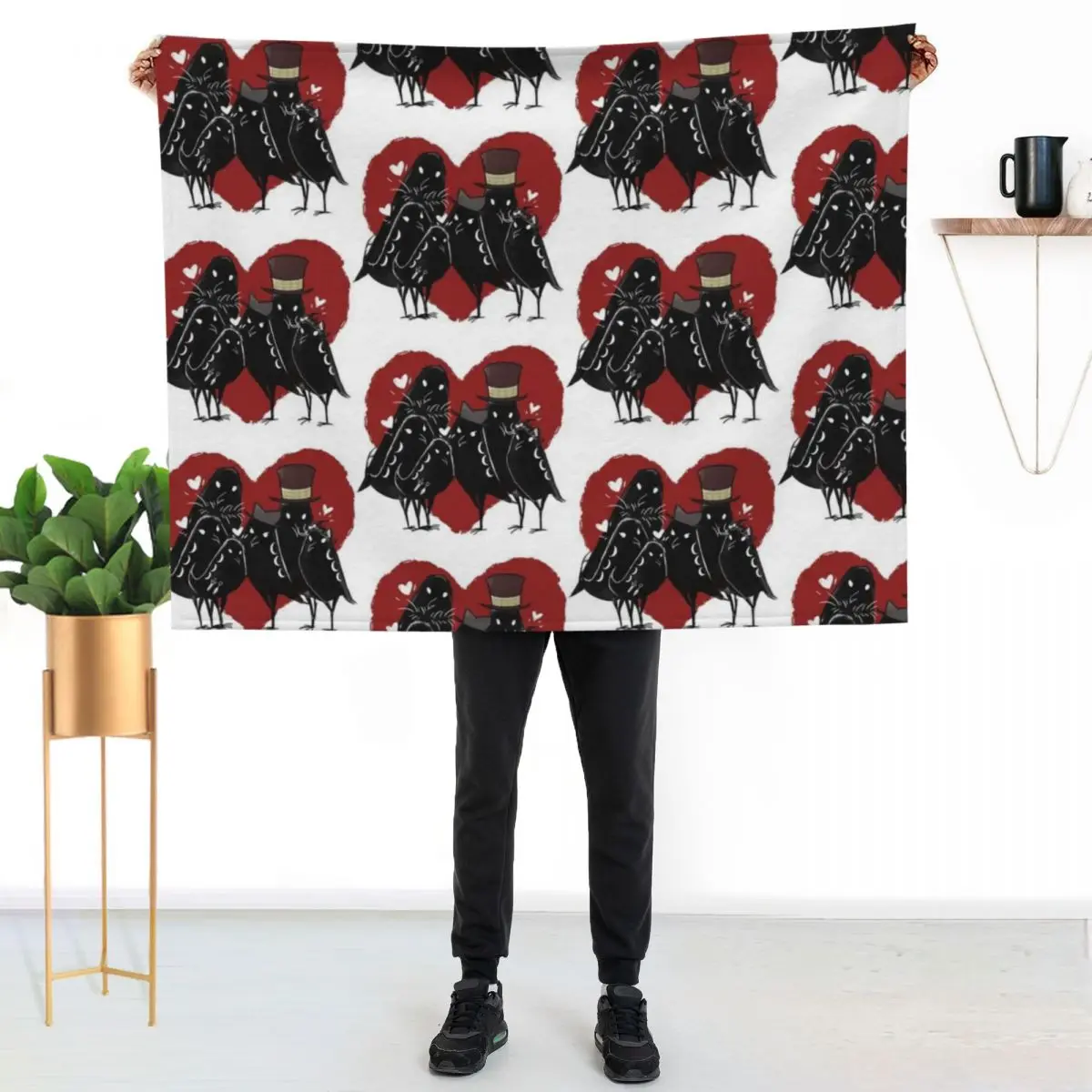 Love is in the Barrel Throw Blanket Bed bed plaid Decorative Sofa for winter Single decorative Blankets