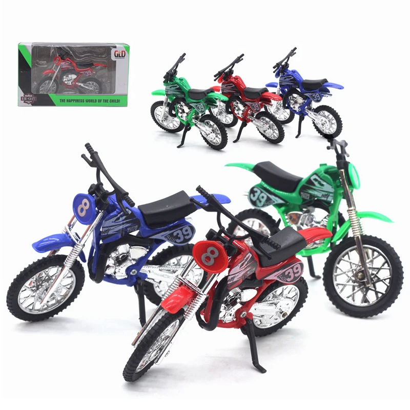 Modelo de motocicleta de Motocross de aleación simulada 1:18, juguete de aventura de imitación, modelo de motocicleta de aleación, decoración del