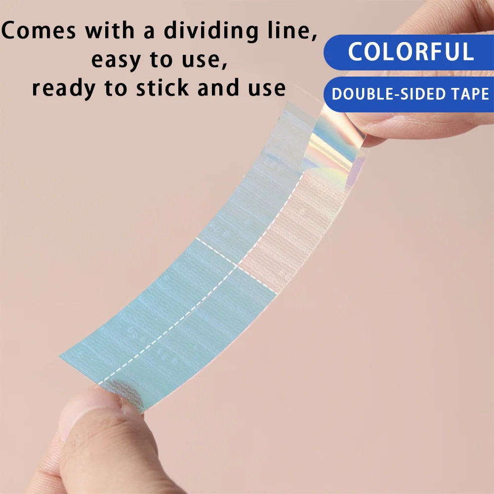 36 قطعة من شرائط الشريط على الوجهين المقاومة للماء لأغطية الرأس والدانتيل الأمامي وإكسسوارات أزياء الهالوين