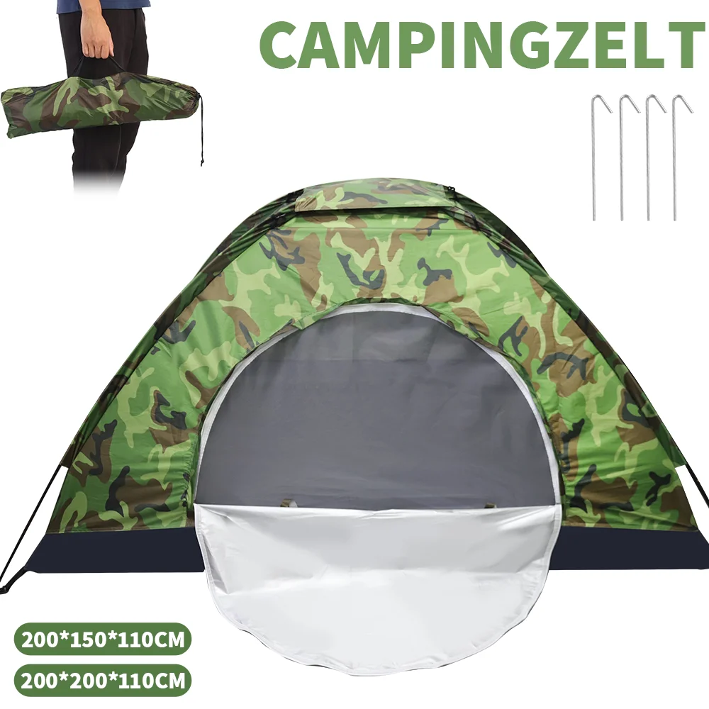 3/4 1/2 شخص خفيفة التخييم خيمة خفيفة في الهواء الطلق طبقة واحدة المحمولة خيمة ترحال المضادة للأشعة فوق البنفسجية طلاء للصيد على الشاطئ في الهواء الطلق