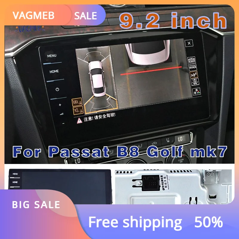 Original For VW Passat B8 Golf MK7 MK7.5 R Tiguan MK2 9.2 inch radio screen display 5G6 919 606 D 5G6 919 606 A 5G6 919 606