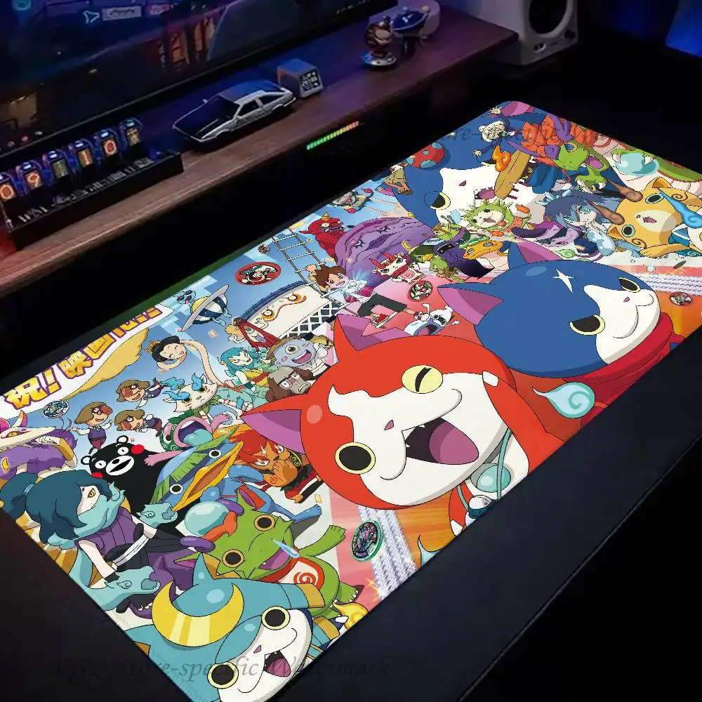 Anime Y-Yo-kai Watch Mousepad Non-slip Suitable For Office Computers Laptops E-sports Game Desk Mats XXL Keyboard