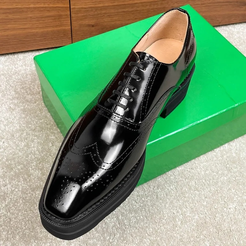 

Высококачественная модная мужская обувь из натуральной кожи, модельные, вечерние, свадебные, молодежные, в британском стиле, деловая повседневная рабочая обувь, мужская