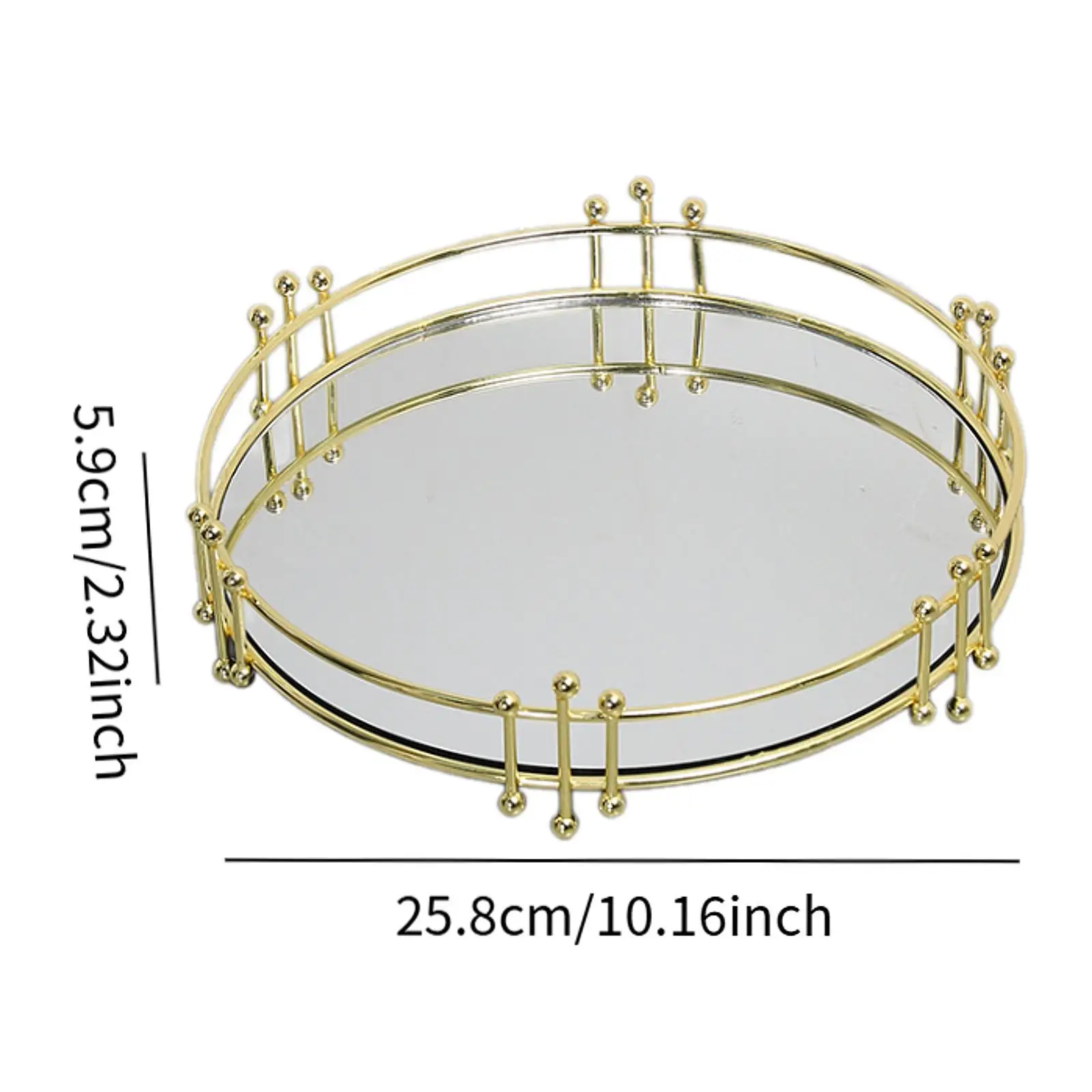 Decorative Tray Multifunctional Modern Jewelry Tray for Dresser Bedroom Home