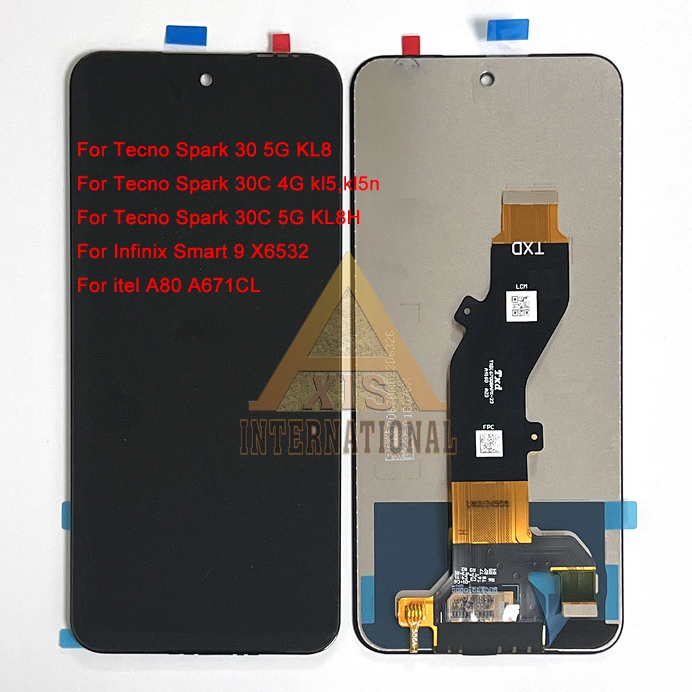 Tested For Tecno Spark 30C 4G kl530C LCD 30C 5G KL8H Display Screen Spark 30 5G KL8 Touch For Infinix Smart 9 X6532 Screen Frame