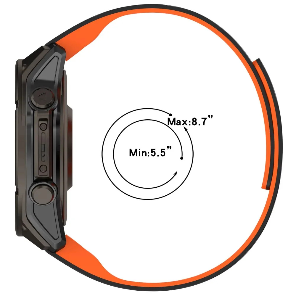 Quick Fit 20mm 22mm 26mm Silicone Strap for Garmin Fenix 9 Pro/9/8 Tactix 8 51/47mm Magnetic Breathable Band for Garmin Quatix 8