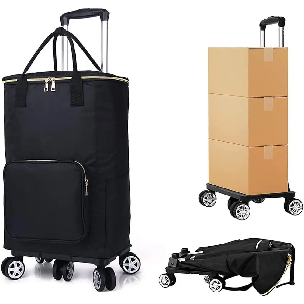 

Шестиколесная тележка для покупок большой вместимости с водонепроницаемой сумкой 35 л, легкая металлическая тележка для продуктов и помощи при передвижении