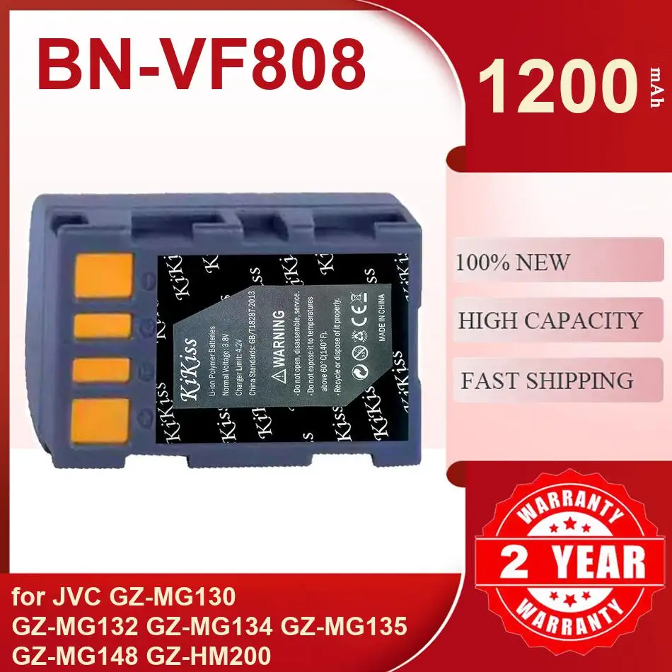 

Аккумулятор для камеры BN-VF808 для JVC GZ-MG130 GZ-MG132 GZ-MG134 GZ-MG135 GZ-MG148 GZ-HM200 GZ-MG131 BN-VF823 BN-VF823U