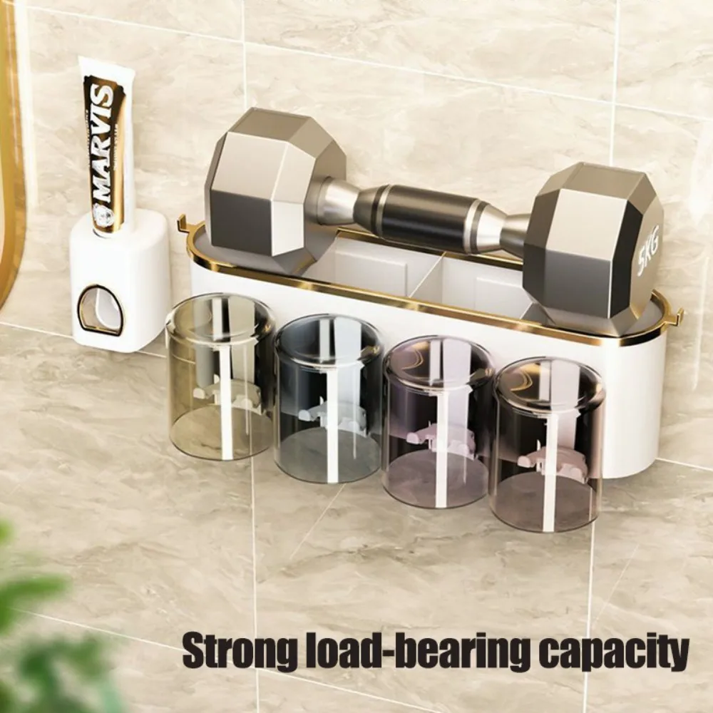 Features More Hygiene:The cup is inverted and drained, water drain faster and no humid. Punch Free:The toothbrush holder comes
