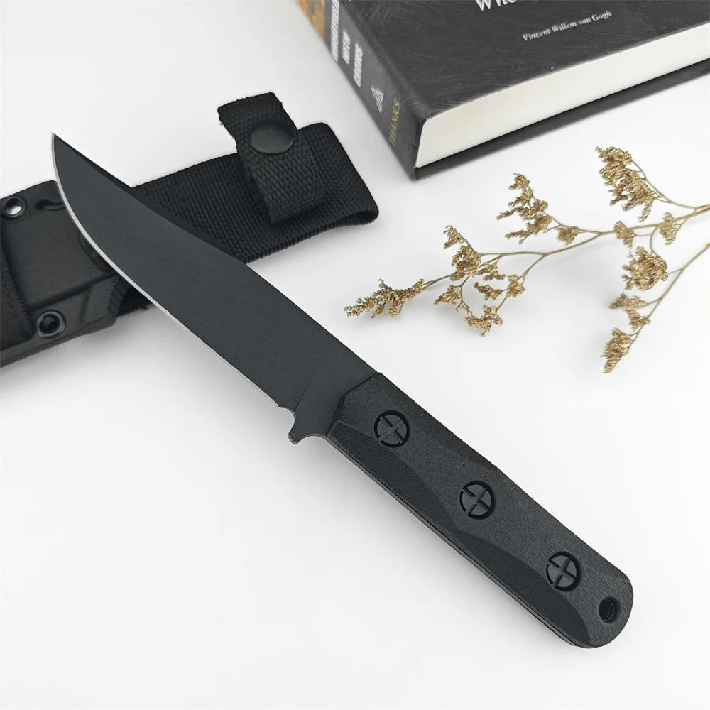 EK 50 8Cr13Mov Blade Nylon Fiber Handle High Quality Fixed Blade EDC Camping Tool Military Tactical Knife with Kydex Sheath