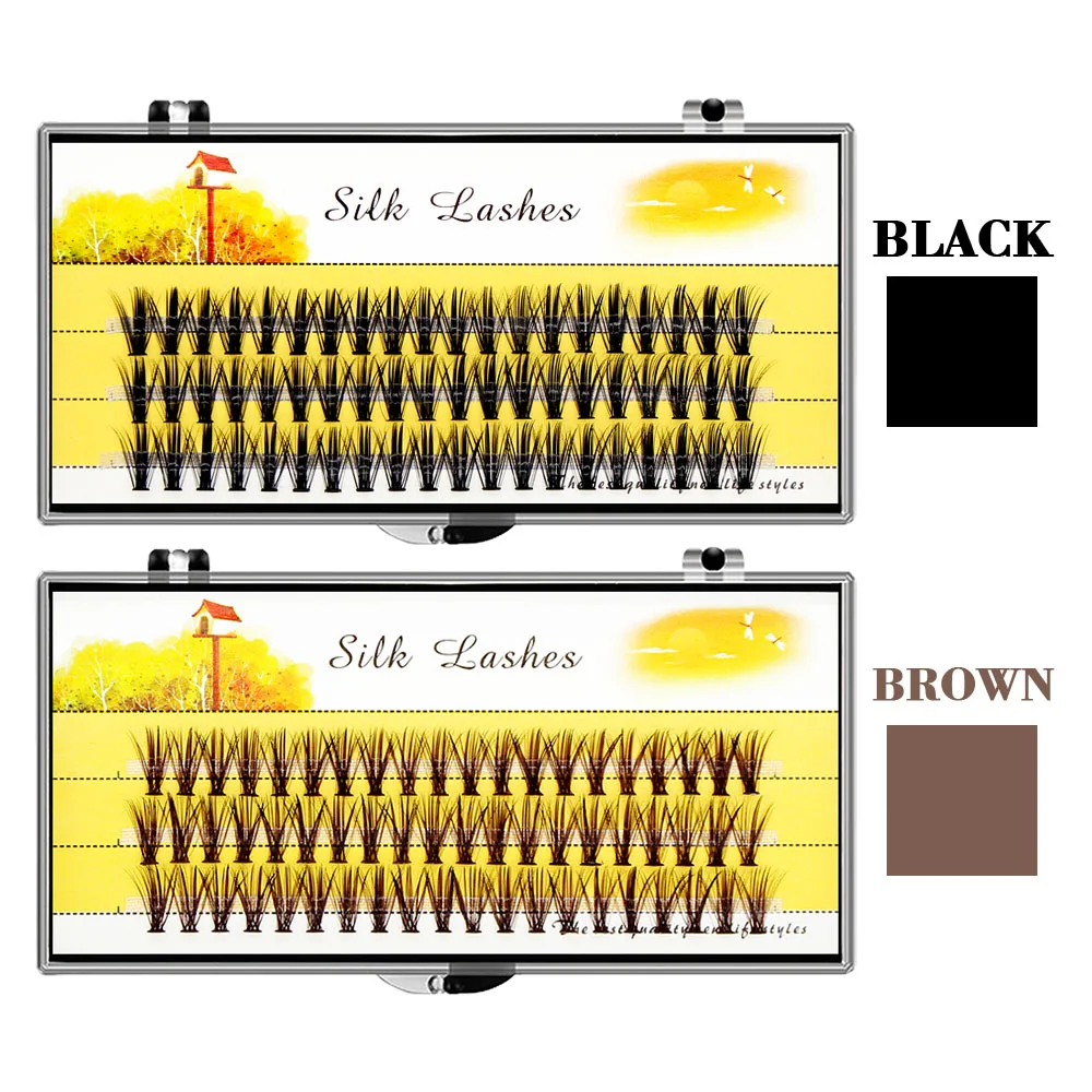 Extensiones de pestañas individuales de visón, 60 racimos, seda Natural DD, suaves, volumen 3D