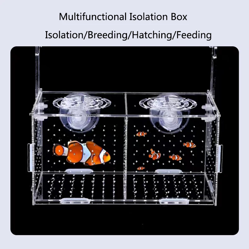 High Transparent Acrylic Aquarium Fish Breeding Isolation Box Fish Aquarium Breeder Hatching Incubator Feeding Tank Accessories