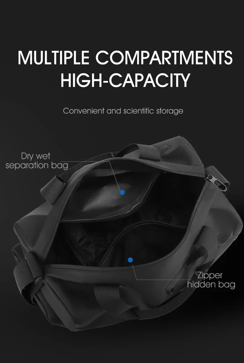 Zipper Large Capacity Oxford Travel Bags Solid Fitness Bags Thickened Fabric High Capacity Waterproof Luggage Sports bags ﻿bolsa