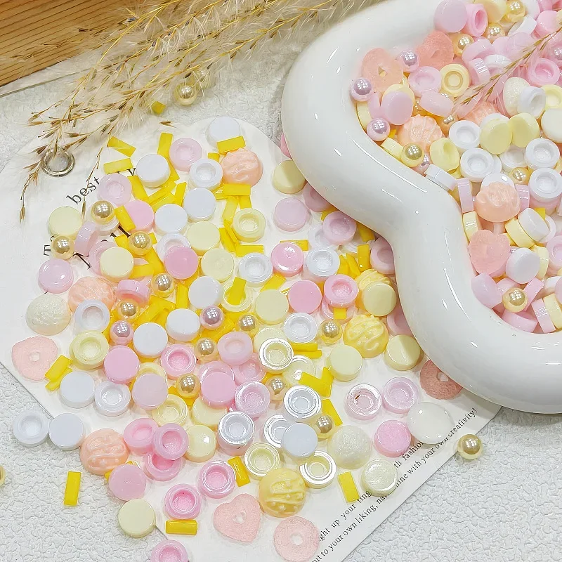 Pastel Round Craft Filler DIY Materials for Handmade Squeaky Ball, Slime Filler, Phone Case, Doll Outfit, Ita Bag Decoration