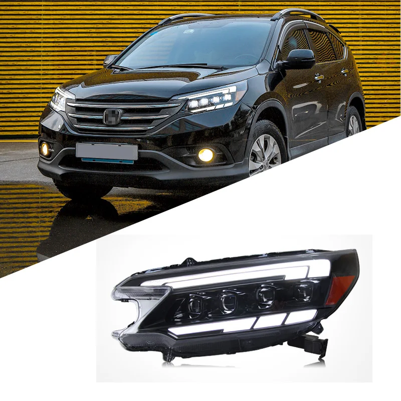 เหมาะสําหรับ Honda CRV 2012-2014 ชุดไฟหน้าดัดแปลง LED ไฟวิ่งกลางวัน streamer ไฟเลี้ยวเลนส์ไฟหน้า