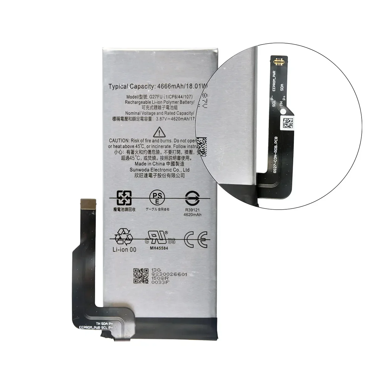 100% Orginal G27FU 4620mAh Replacement Battery For Google Pixel 5A /Pixel 5A 5G Versie Genuine Latest Production Phone Batteries