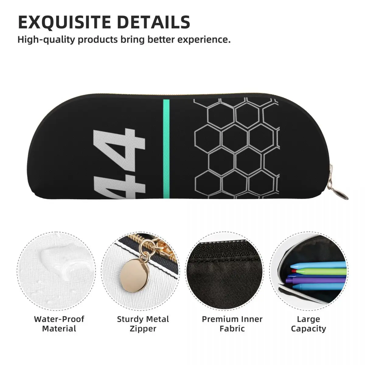 لويس هاميلتون F1 2020 مقلمة قلم رصاص الحقيبة تخزين لوازم مكتبية سعة كبيرة صندوق القلم حقيبة أقلام رصاص لهدايا الطلاب