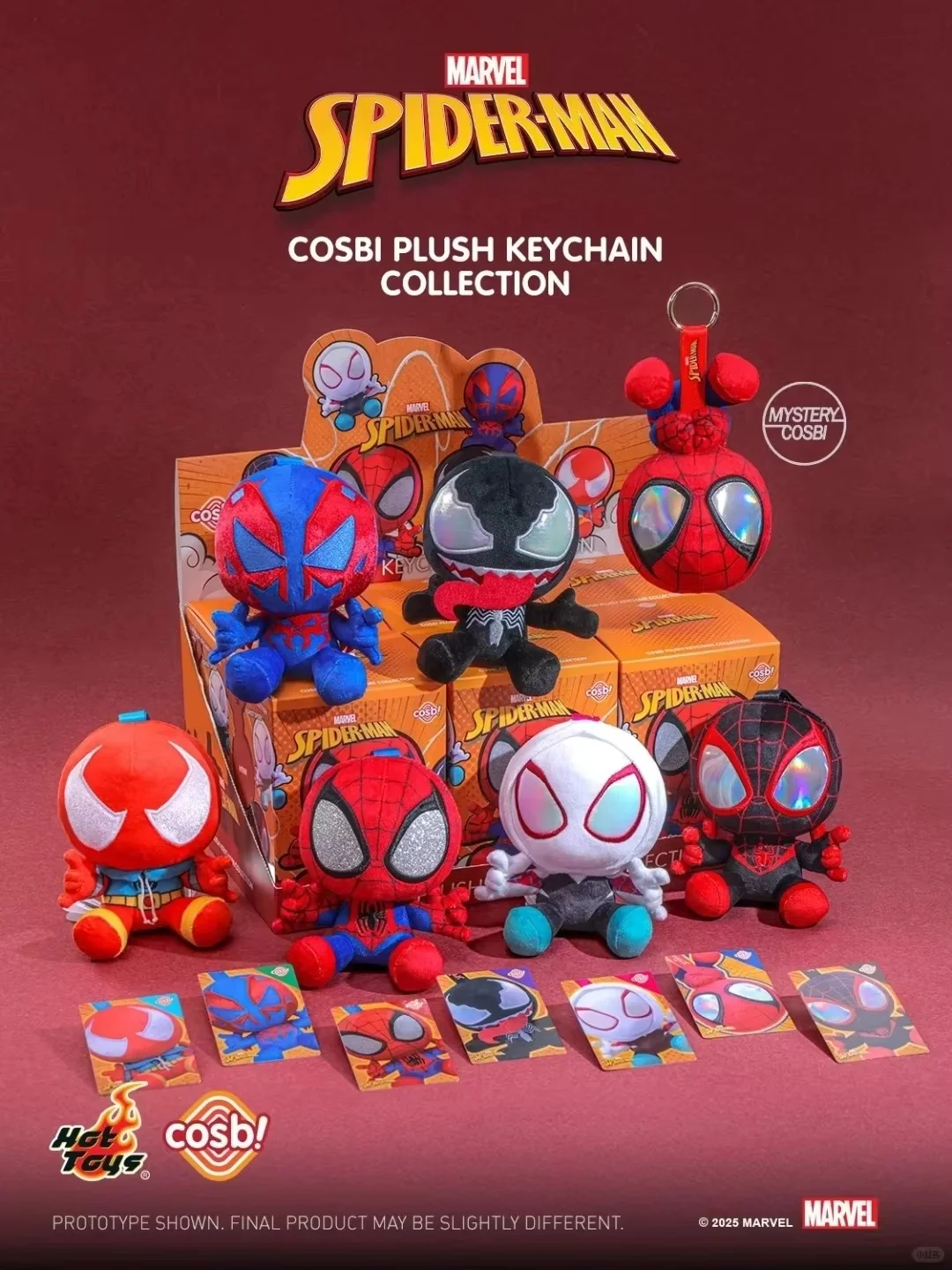*/Blind Box Spider-Man Blind Box Venom Ghost Spider Scarlet Miles Morales Anime Figur Trendy Toys Schlüsselanhänger Niedlicher Taschenanhänger...