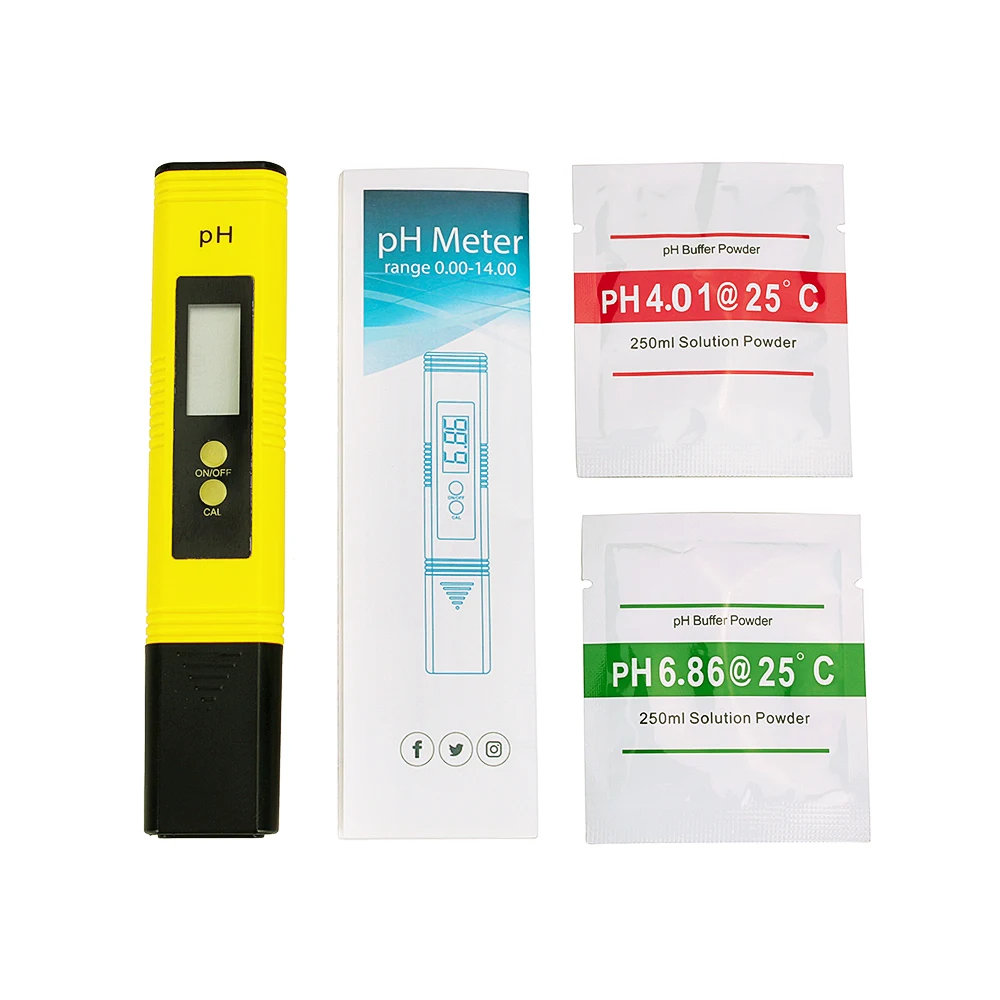 Digitaler lcd ph meter stift der tester genauigkeit 0,01 aquarium pool wasser wein urin automatische kalibrierung