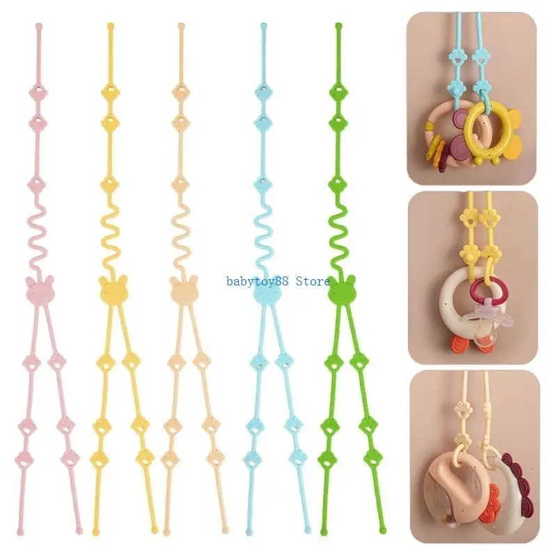 Y4UD Klips do gryzaka Lina zabezpieczająca przed upadkiem Pasek do smoczka Łańcuszek do smoczka dla dzieci Łańcuszek do smoczka