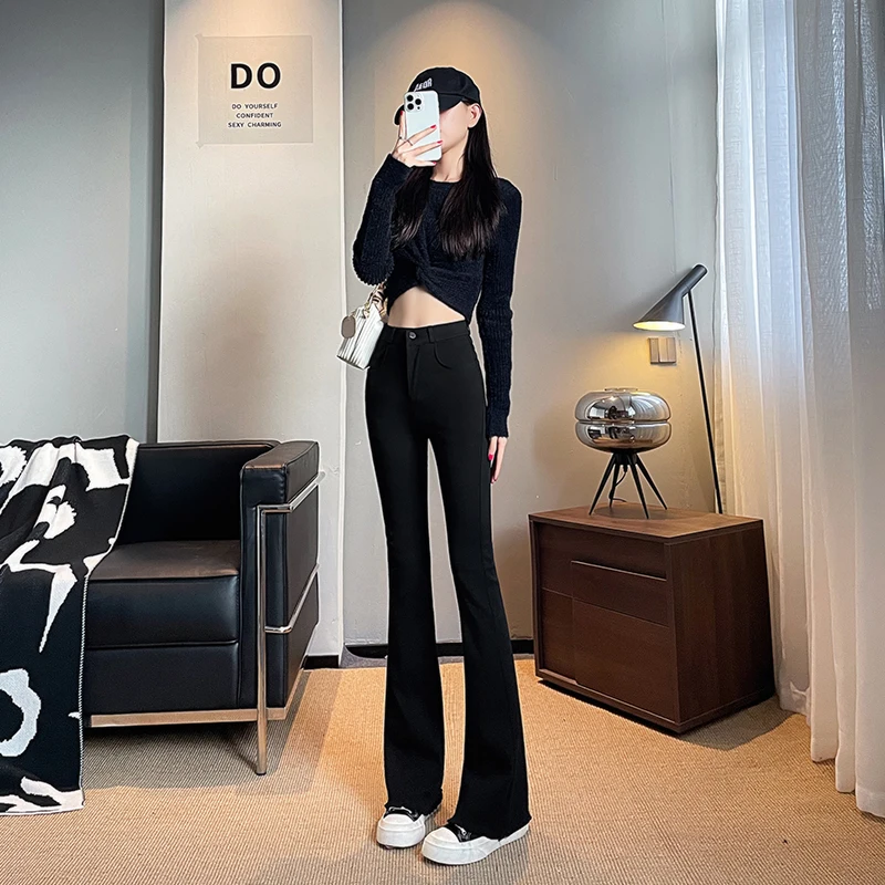High-End European Style Women's Pants Seven/Nine Points Pants Regular Thickness Woven Fabric Other 100% Composition