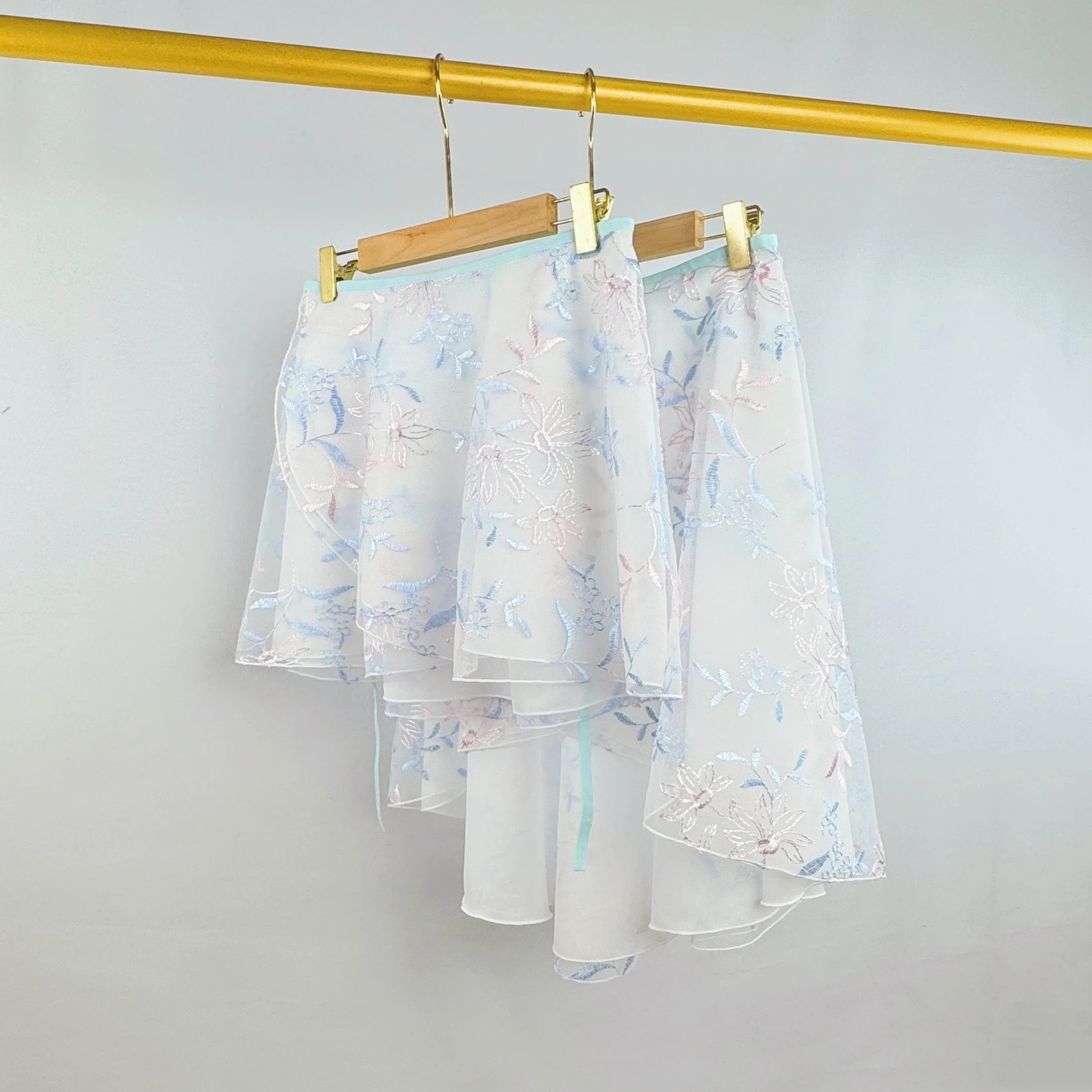 

customized women's adult ballet dance costume double-layer embroidery one-piece lace up performance basic training skirt tutu