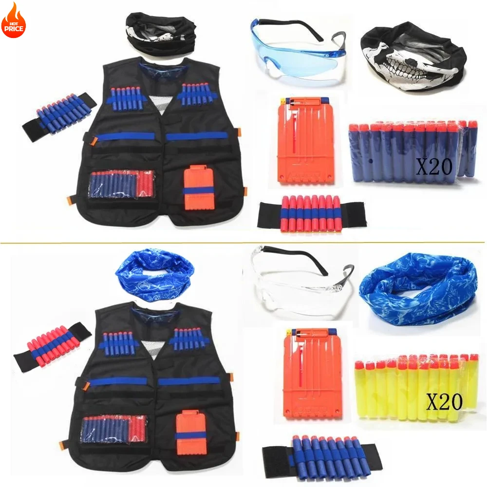 Soft Kids Vest Suit Kit for Nerf N-Strike Elite Series Outdoor Game Undershirt Holder Magazine Accessories Toys