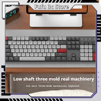 Short Axis Mechanical Keyboard With Three Connection Methods And 104 Keys Suitable For Laptops Gaming And Office Use Black Wukon