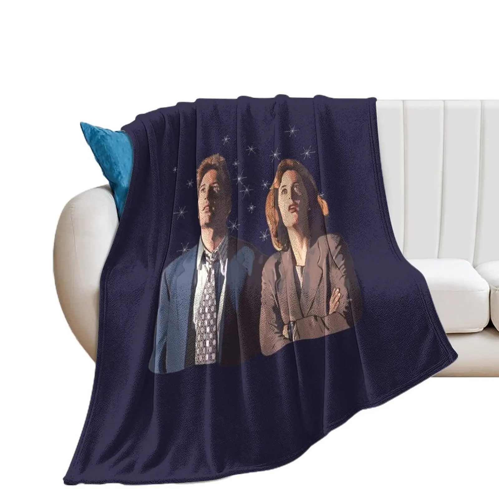 the X files deep throat Fox Mulder and Dana Scully Throw Blanket Furrys Travel Extra Large Throw Blankets