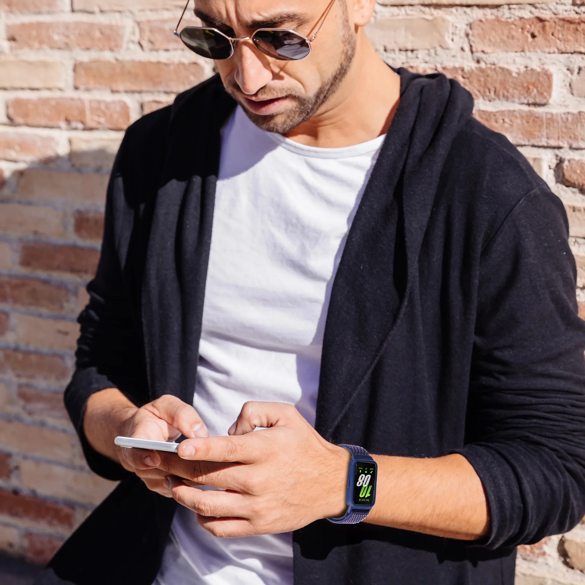 Hülle + Armband für Samsung Galaxy Fit 3, Zubehör, Riemen, verstellbares Nylon, Sport-Ersatzgürtel, Correa-Armband, Galaxy Fit 3-Band