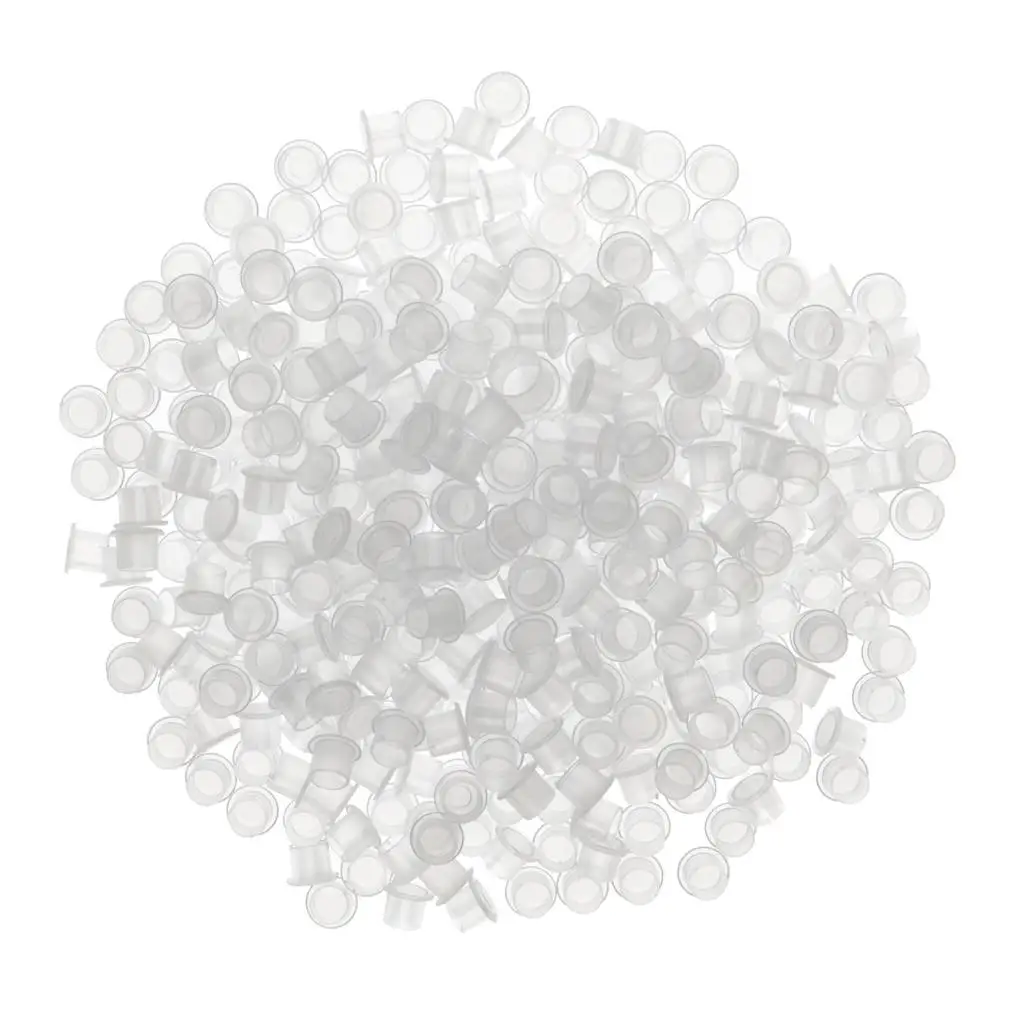 

500Pcs Clear Disposable Ink Caps Cups with Base, S / M / L Pigment Ink Caps for , , Supplies, Kits