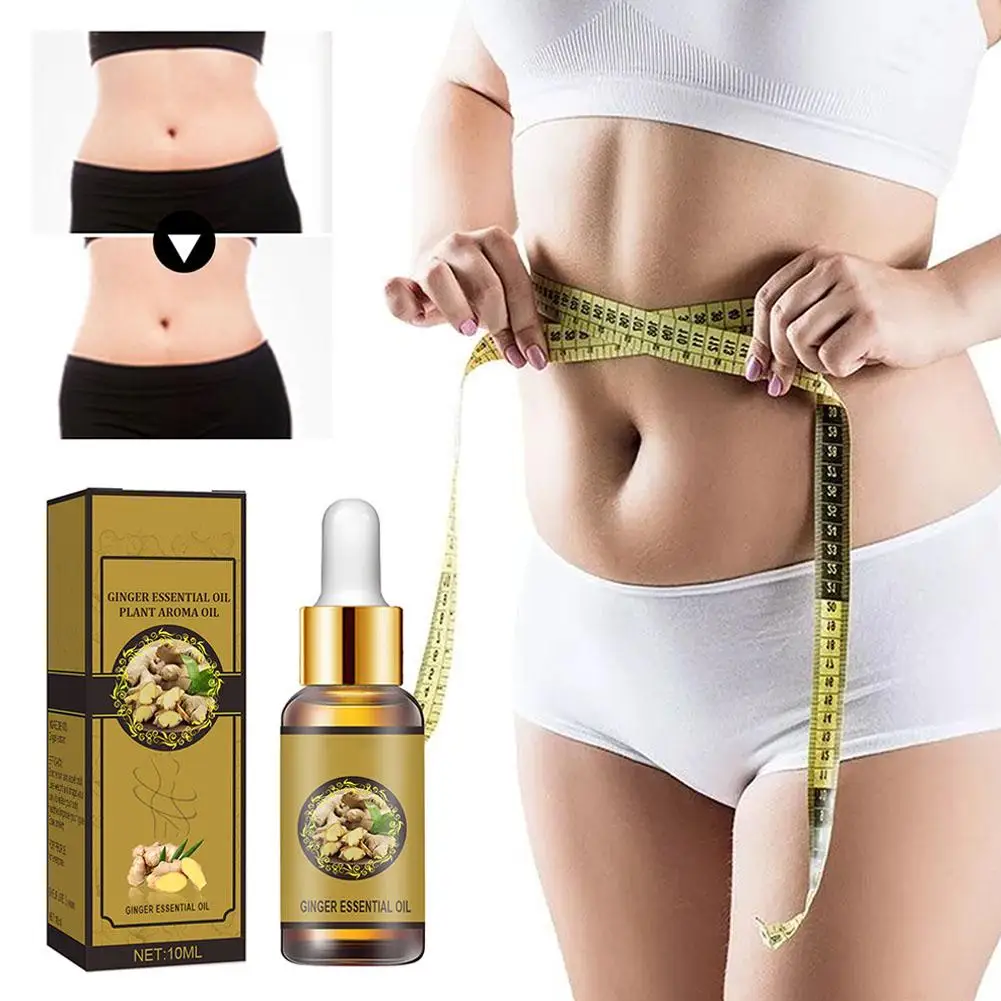 Slimming Essential Oil Quick To Absorb Fat Burning Natural Extract Belly Drainage Ginger Relax Massager Body Oil For Women 30ML