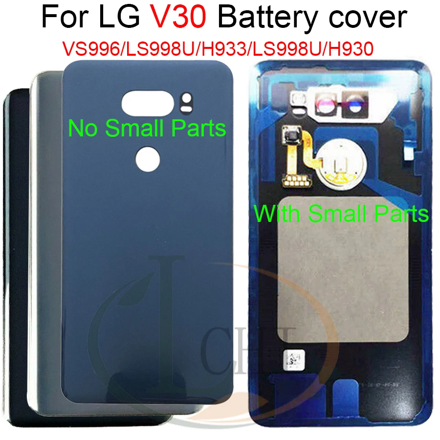 For LG V30 Battery Cover Door Rear Glass Housing Case For LG V30 Back Cover H930DS VS996 Battery Cover Replacement Parts