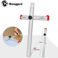 Rongpro Multifunctional Combined Angle Square High Precision Universal Woodworking Activity Angle large line T-square Aluminum