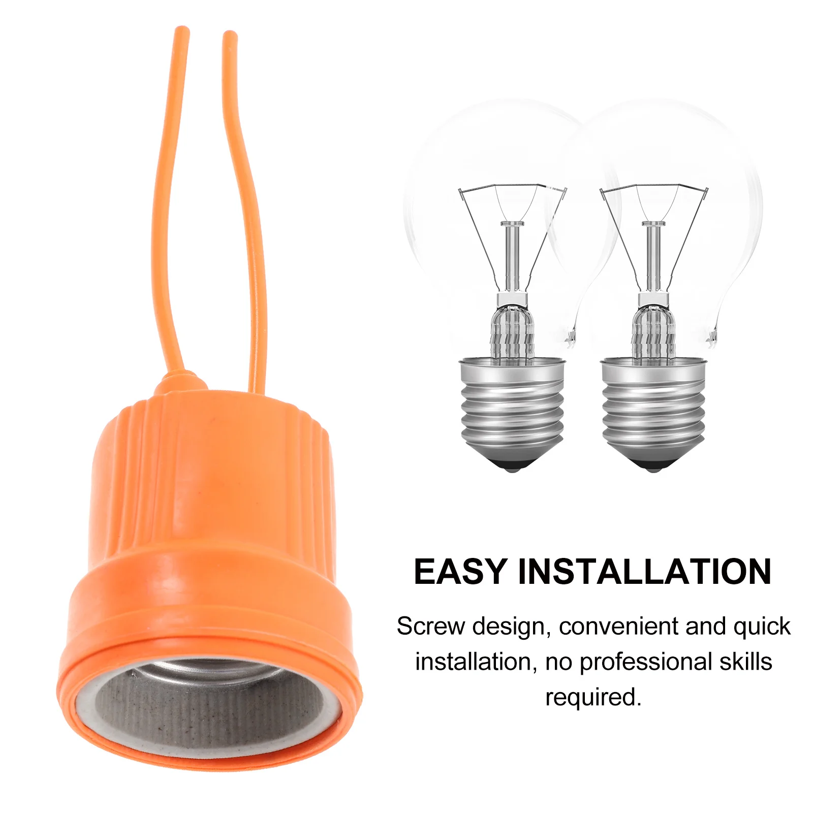 

8pcs Waterproof Lamp Holder High Temp Resistant Pvc Ceramic Light Socket For Chandeliers Wall Lamps Light Bulb Socket Lamp Parts