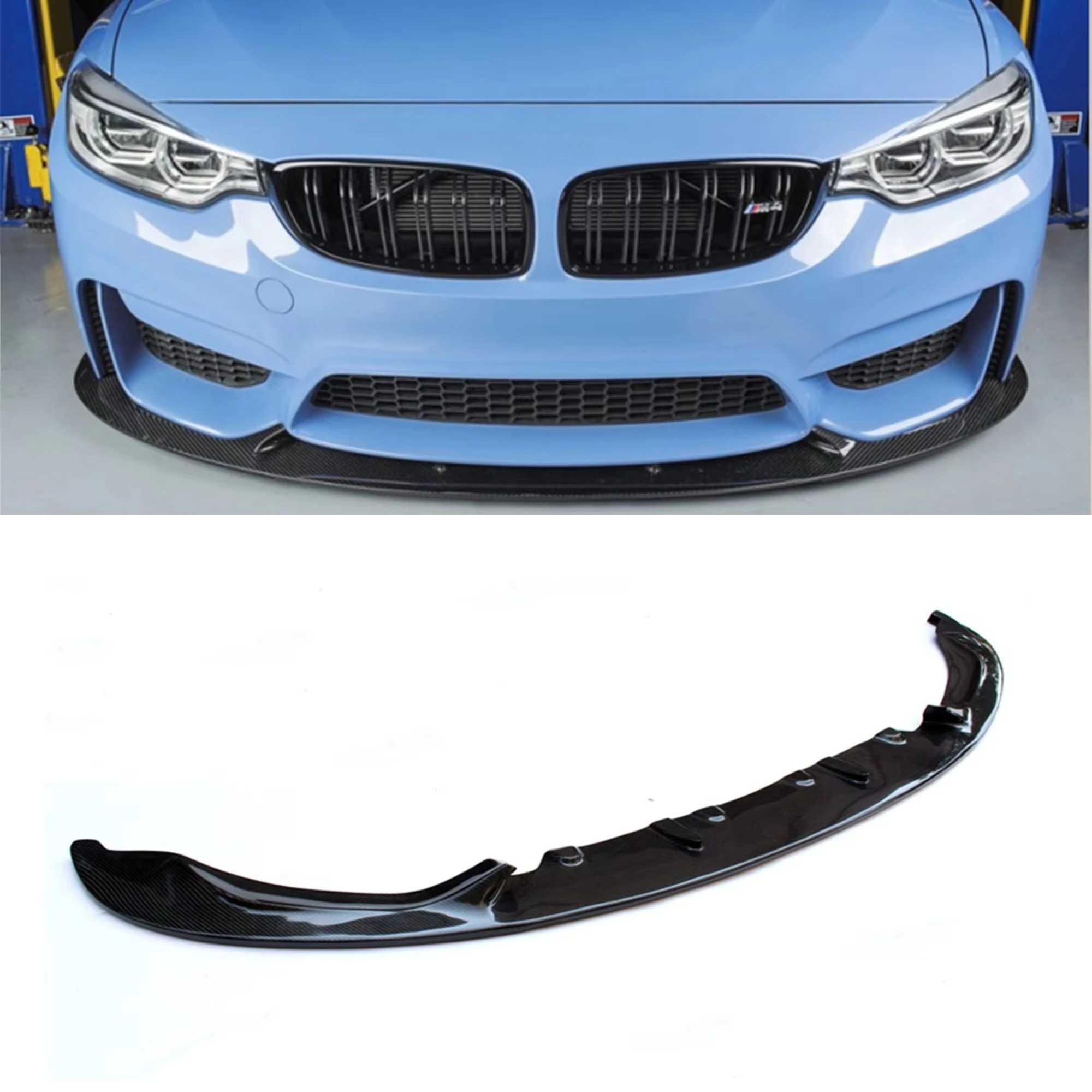 

F80 M3 F82 M4 4 Series Hi-Q Carbon Fiber 3D Style Front Bumper Lip Direct Bolt-On