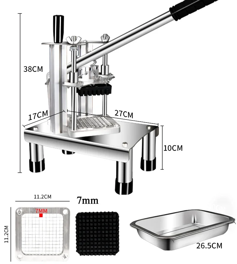 Keukengereedschap Handleiding Chips Frieten Cutter Groente Fruit Slicer Chopper Machine