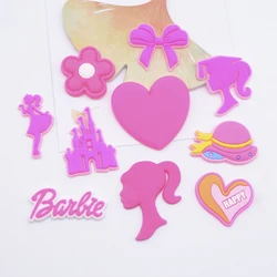 10Pcs New Kawaii Pink Makeup Castle Hat Flower Soft Rubber Cabochons Scrapbook Diy Party Hairpin Accessories Decorate Craft
