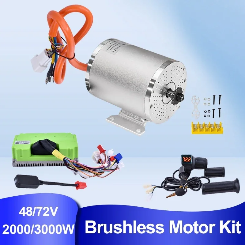 

Electric Brushless Motor with Fardrive Controller Ebike Motor Kit High Speed DC Motor 48V 72V 3000W 2000W for E-Scooter Go-Kart