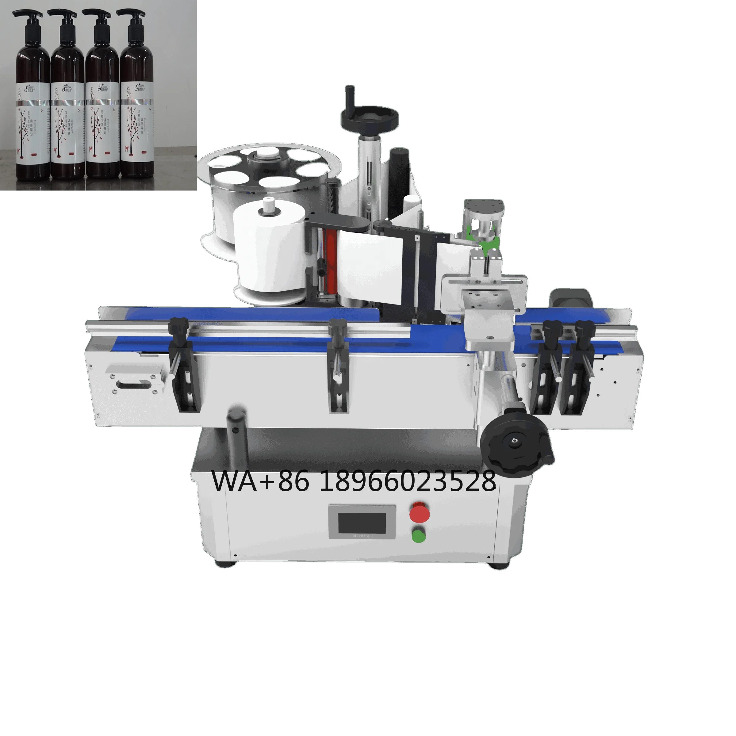Table Top Automatic Label and Date Coding Machine Round Bottle Labeling Machine for Jar PET Wine Beer Can Glass Water  Bottle