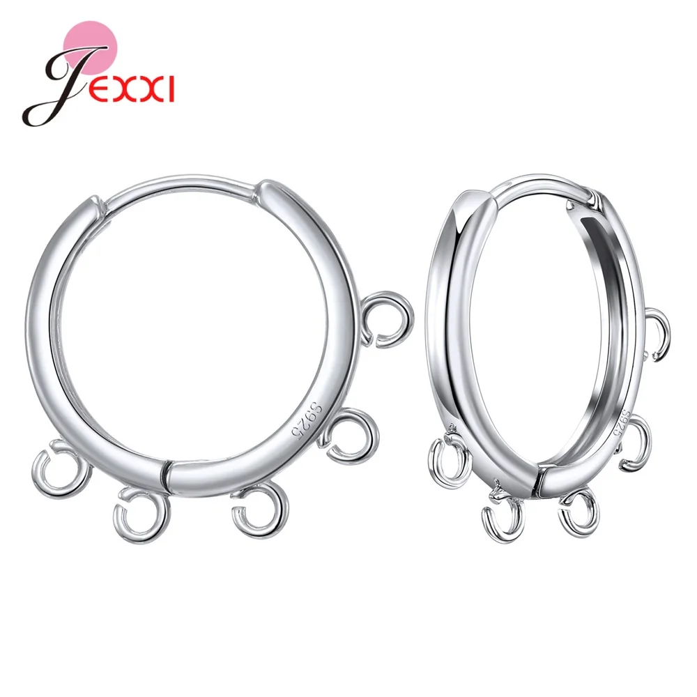 New Design 925 Sterling Silver Charm Smooth Ear Hook Earrings Accessories For Jewelry Making DIY Handmade Findings 17mm
