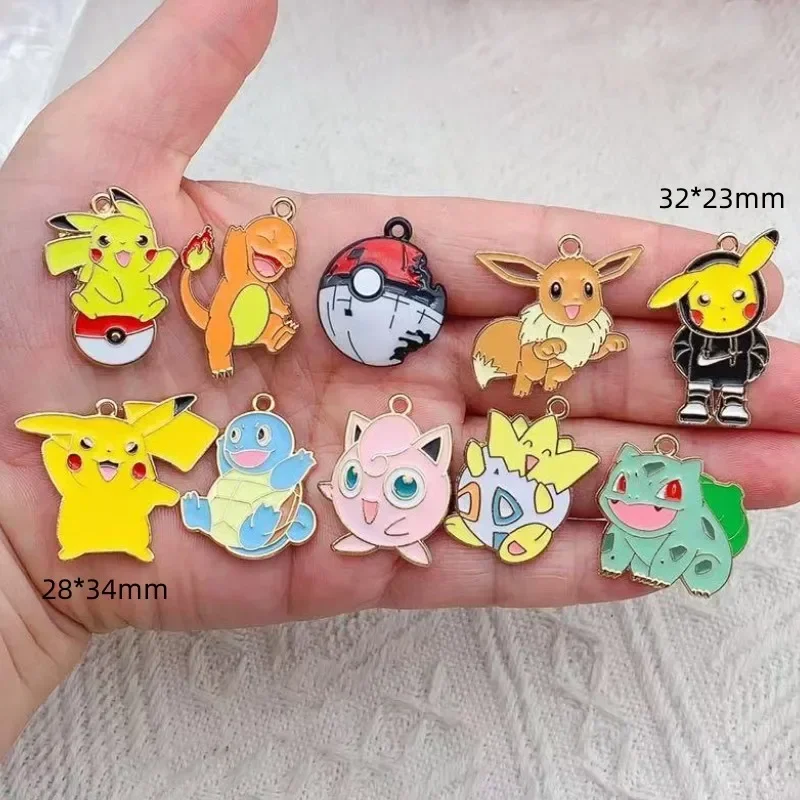 10 Uds. De dijes esmaltados de Personaje de Anime de dibujos animados, pendiente colgante para hacer llavero DIY, collar, aceite de goteo, accesorios de joyería de Metal