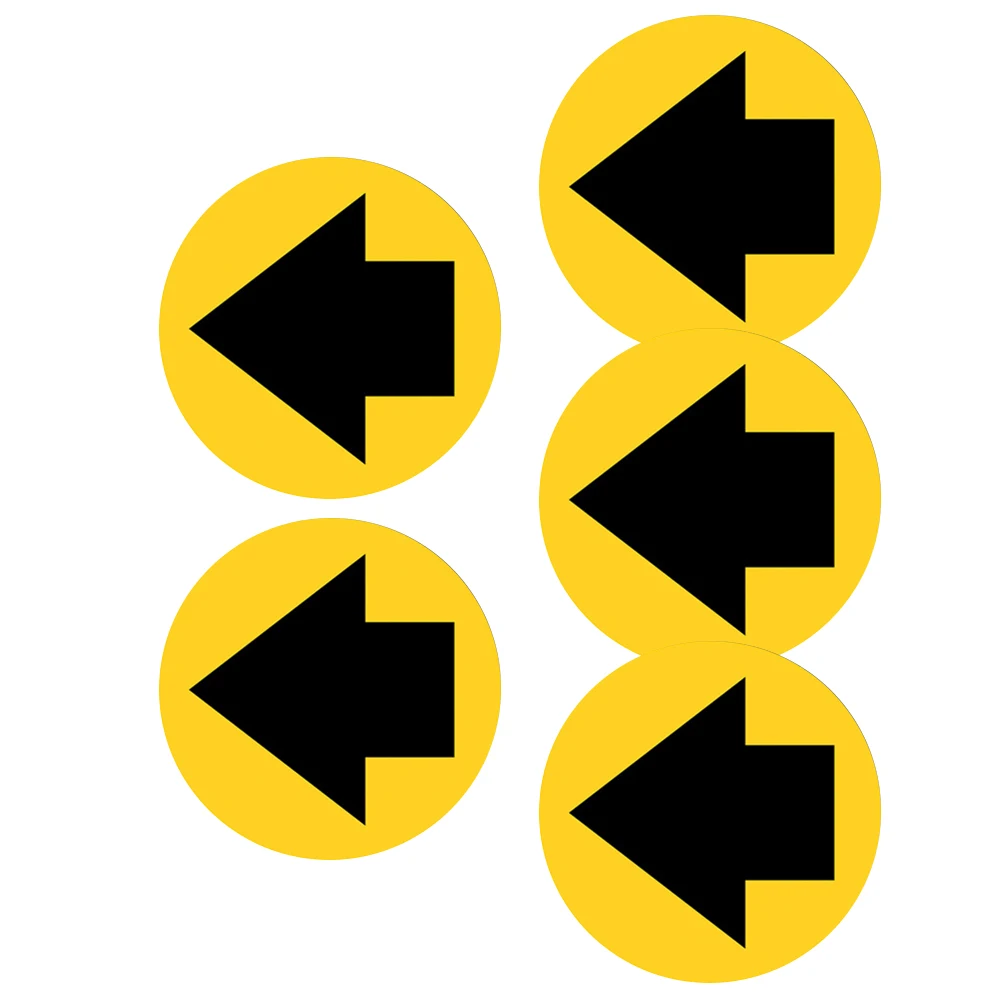 

5 Sheets Social Distancing Floor Marking Circles Epidemic Prevention Stickers Keeping Distance Miss Warning