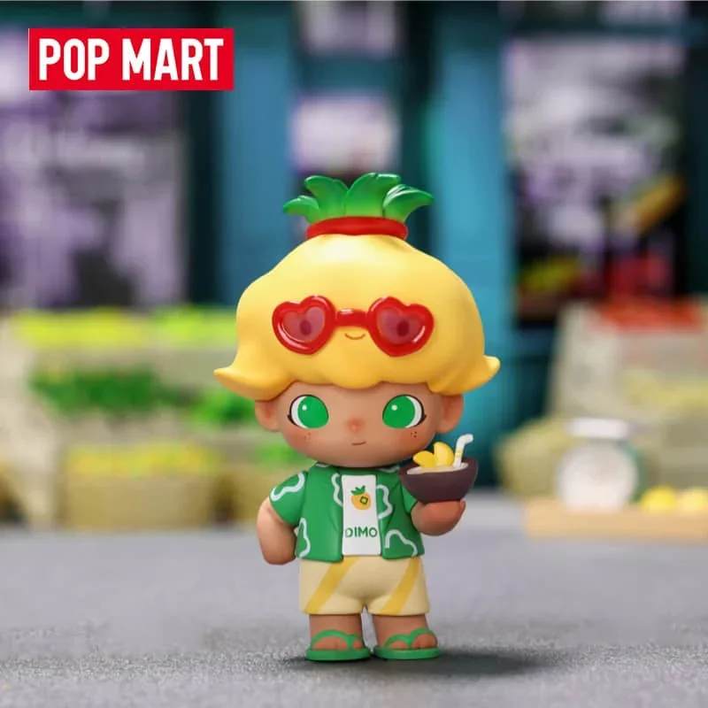 

POP MART Dimoo Coconut Juice Pineapple Limited Elevator Handmade Kawaii Doll Action Figure Toys Surprise Model Toys Mystery Box